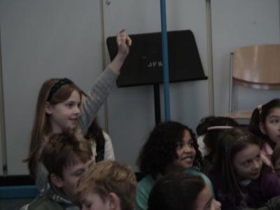 After the presentation students could ask questions - and they ere indeed good questions!